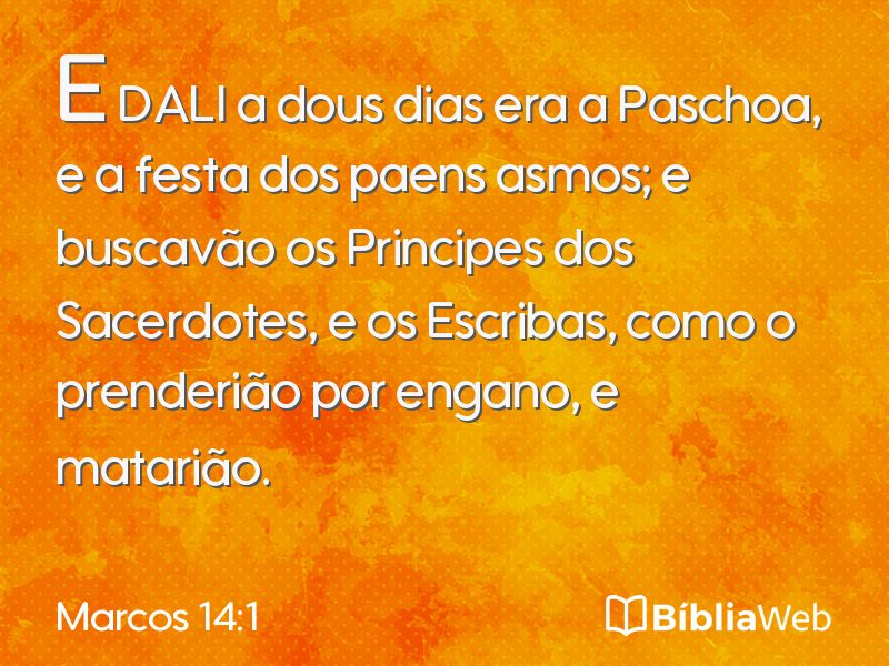 Marcos 14:1 em imagem para compartilhar