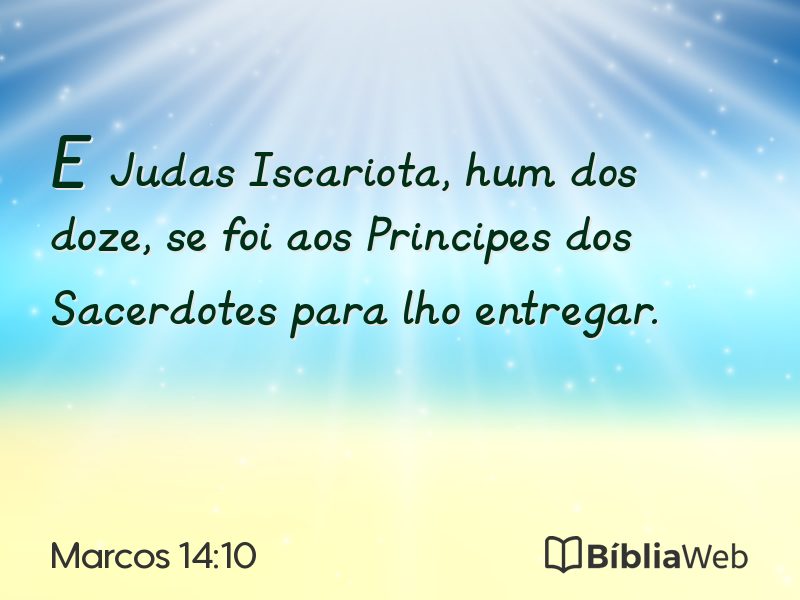 Marcos 14:10 em imagem para compartilhar