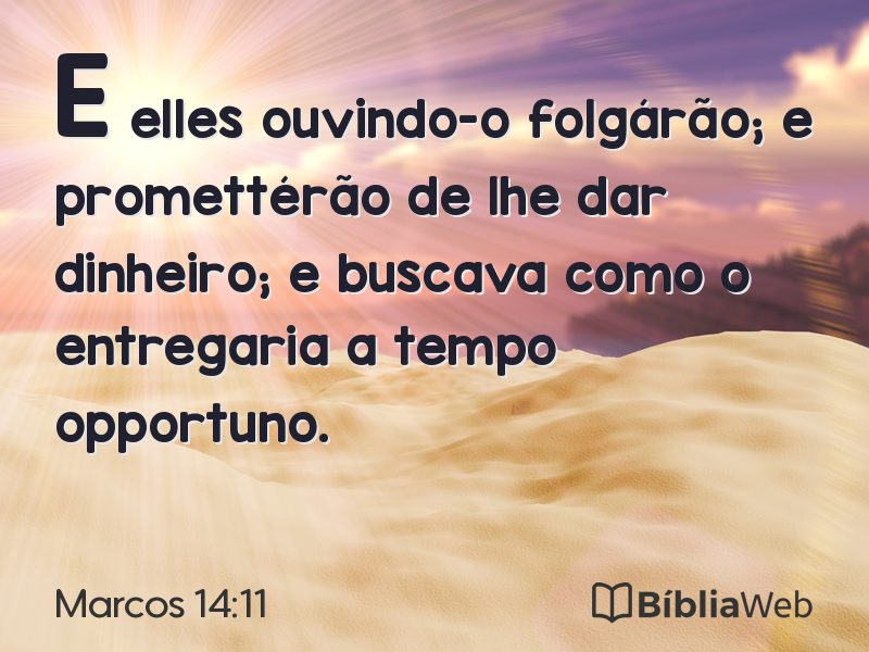 Marcos 14:11 em imagem para compartilhar