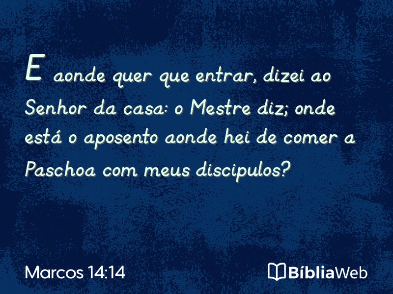 Marcos 14:14 em imagem para compartilhar