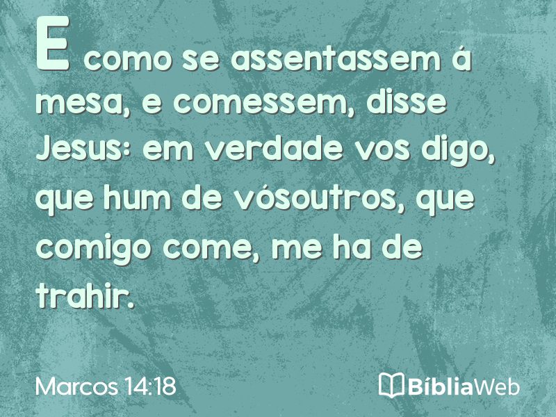 Marcos 14:18 em imagem para compartilhar