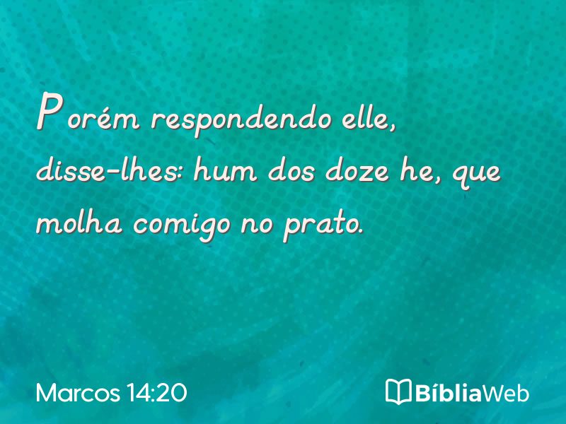 Marcos 14:20 em imagem para compartilhar