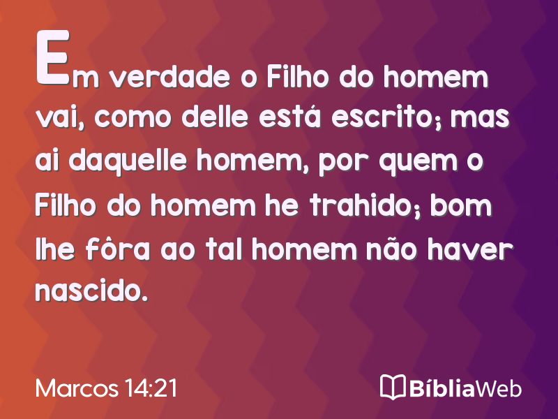 Marcos 14:21 em imagem para compartilhar