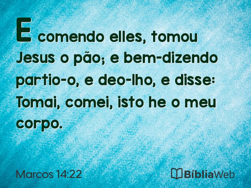 Marcos 14:22 em imagem para compartilhar