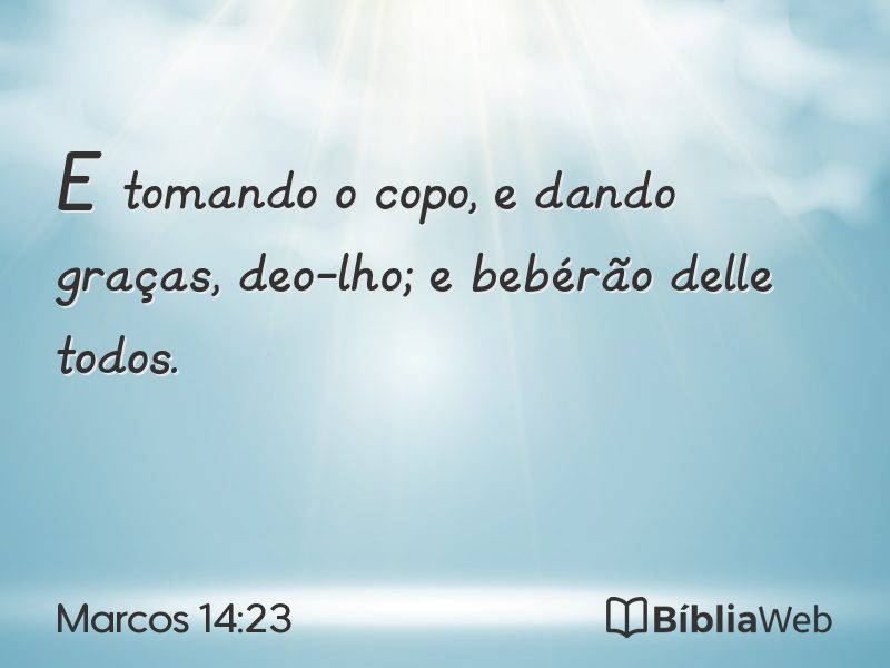 Marcos 14:23 em imagem para compartilhar