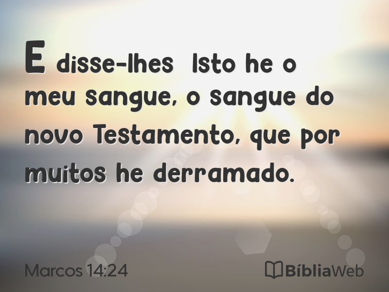 Marcos 14:24 em imagem para compartilhar