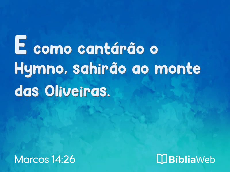 Marcos 14:26 em imagem para compartilhar