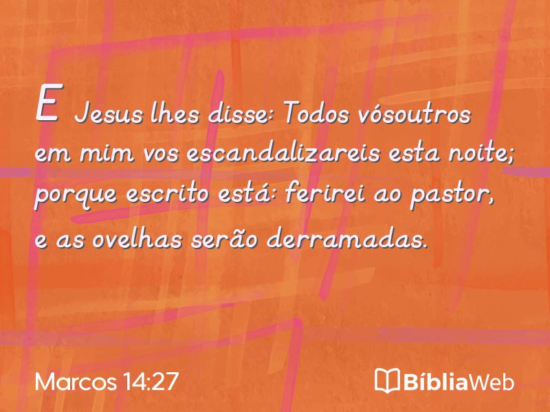Marcos 14:27 em imagem para compartilhar