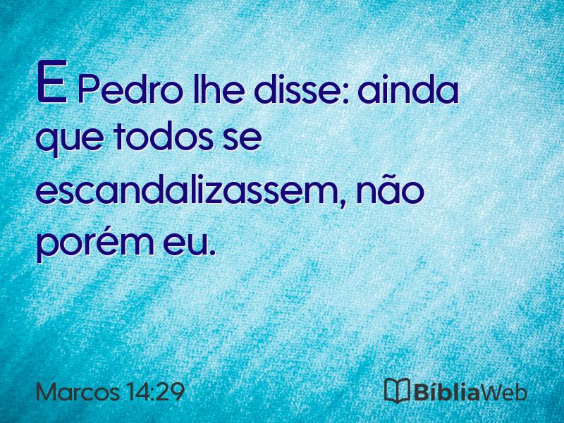 Marcos 14:29 em imagem para compartilhar