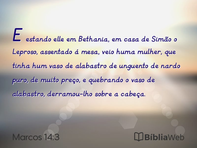 Marcos 14:3 em imagem para compartilhar