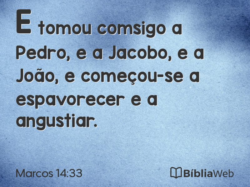 Marcos 14:33 em imagem para compartilhar