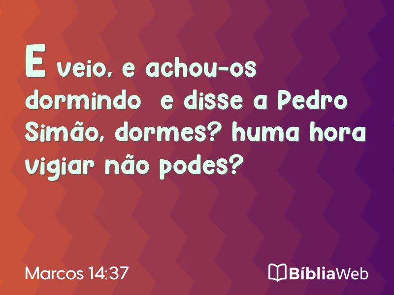 Marcos 14:37 em imagem para compartilhar