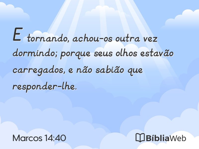 Marcos 14:40 em imagem para compartilhar
