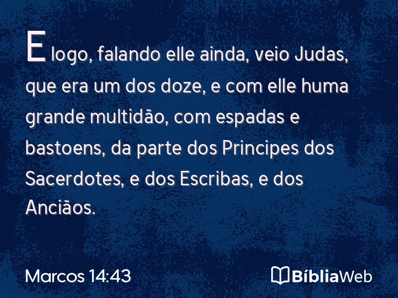 Marcos 14:43 em imagem para compartilhar