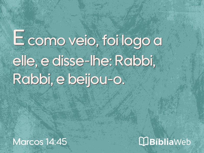 Marcos 14:45 em imagem para compartilhar