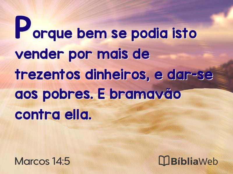 Marcos 14:5 em imagem para compartilhar