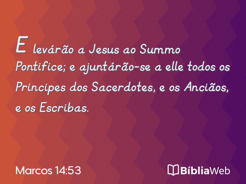 Marcos 14:53 em imagem para compartilhar