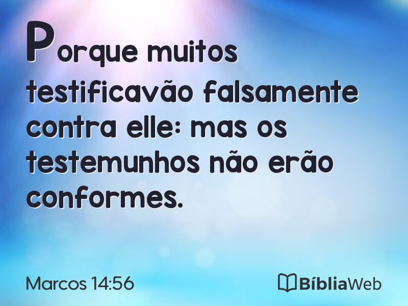 Marcos 14:56 em imagem para compartilhar