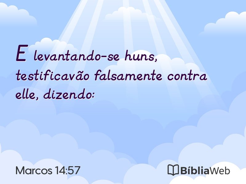 Marcos 14:57 em imagem para compartilhar