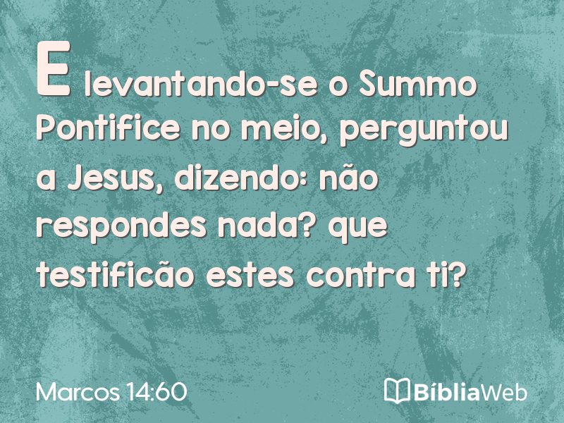 Marcos 14:60 em imagem para compartilhar