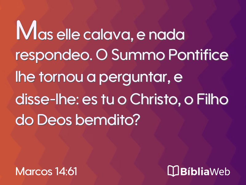 Marcos 14:61 em imagem para compartilhar