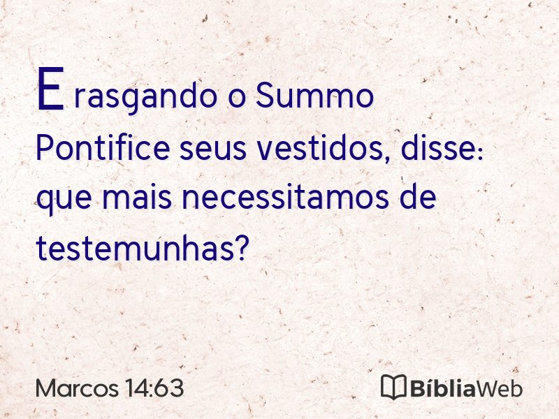 Marcos 14:63 em imagem para compartilhar