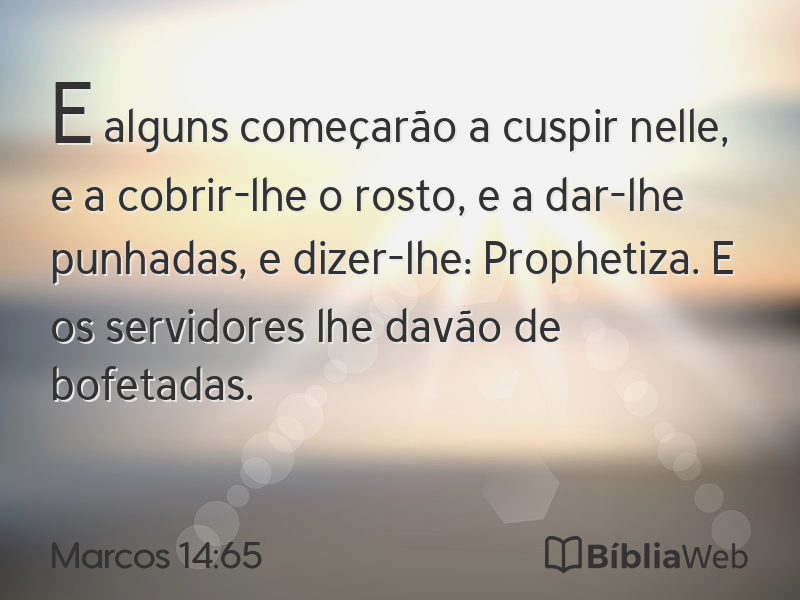 Marcos 14:65 em imagem para compartilhar