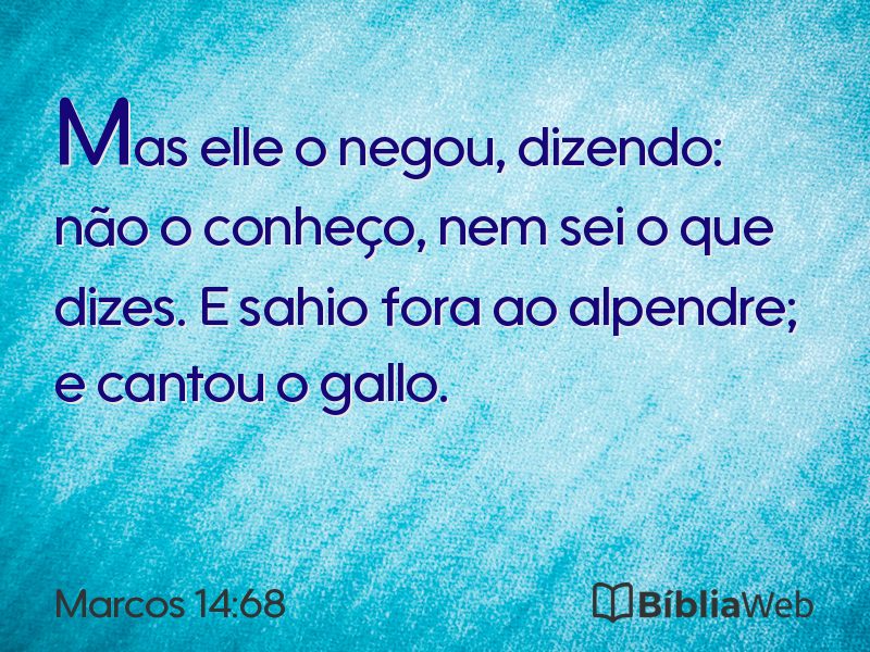 Marcos 14:68 em imagem para compartilhar