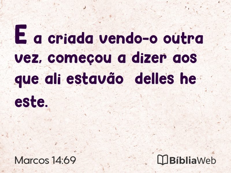 Marcos 14:69 em imagem para compartilhar