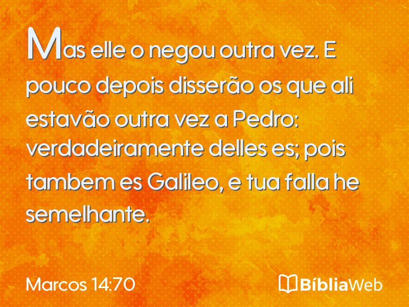 Marcos 14:70 em imagem para compartilhar