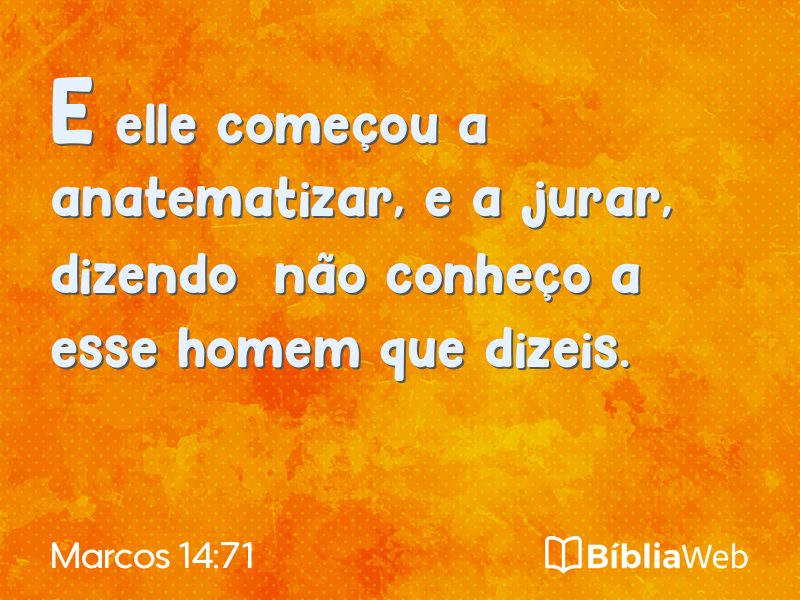 Marcos 14:71 em imagem para compartilhar