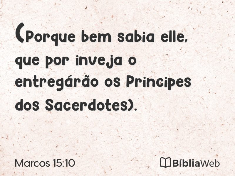 Marcos 15:10 em imagem para compartilhar