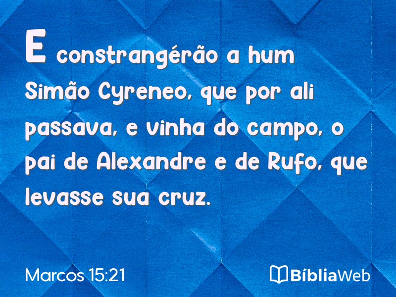 Marcos 15:21 em imagem para compartilhar