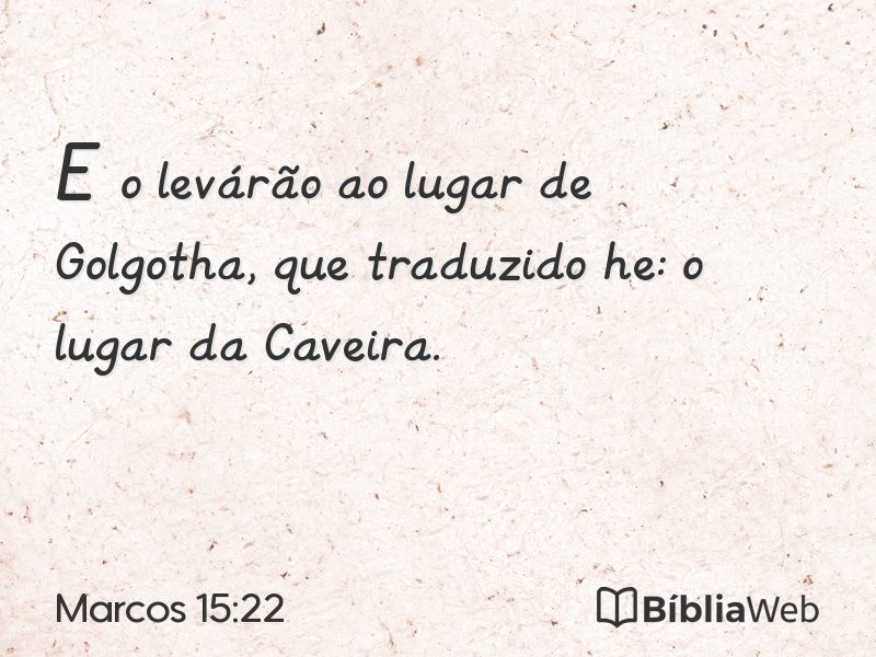 Marcos 15:22 em imagem para compartilhar