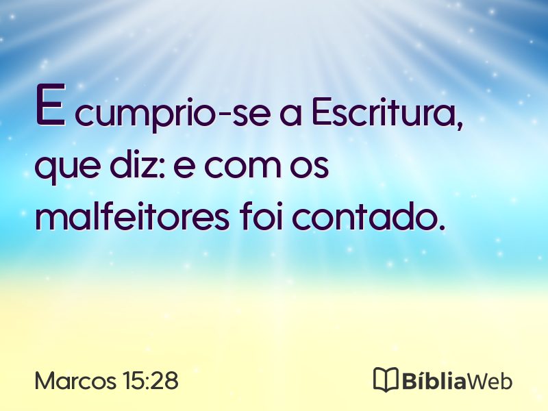 Marcos 15:28 em imagem para compartilhar
