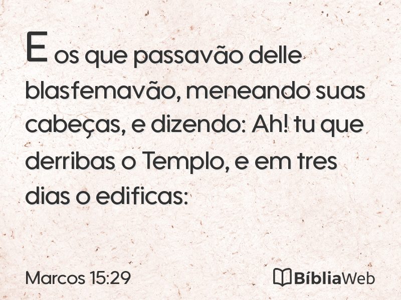 Marcos 15:29 em imagem para compartilhar