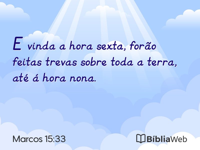 Marcos 15:33 em imagem para compartilhar