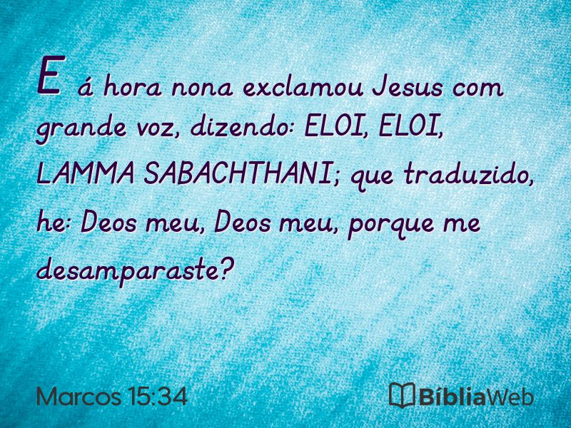 Marcos 15:34 em imagem para compartilhar