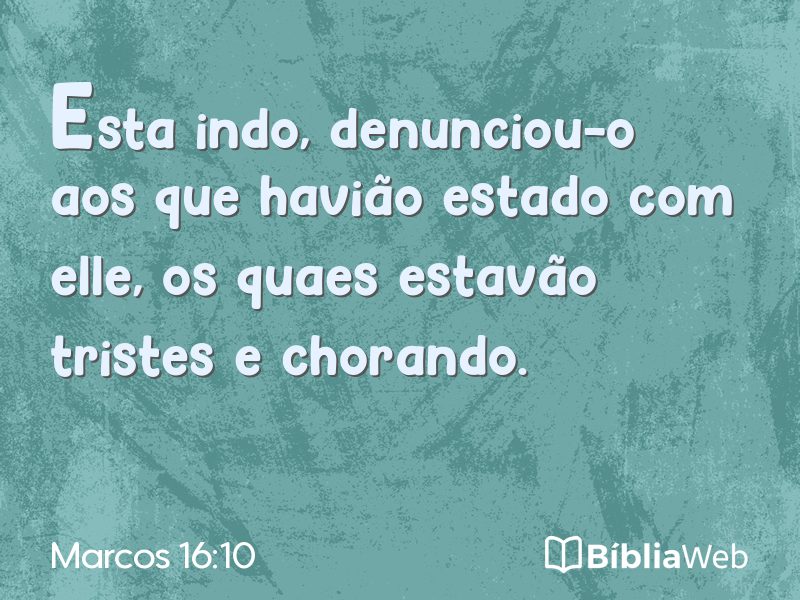 Marcos 16:10 em imagem para compartilhar