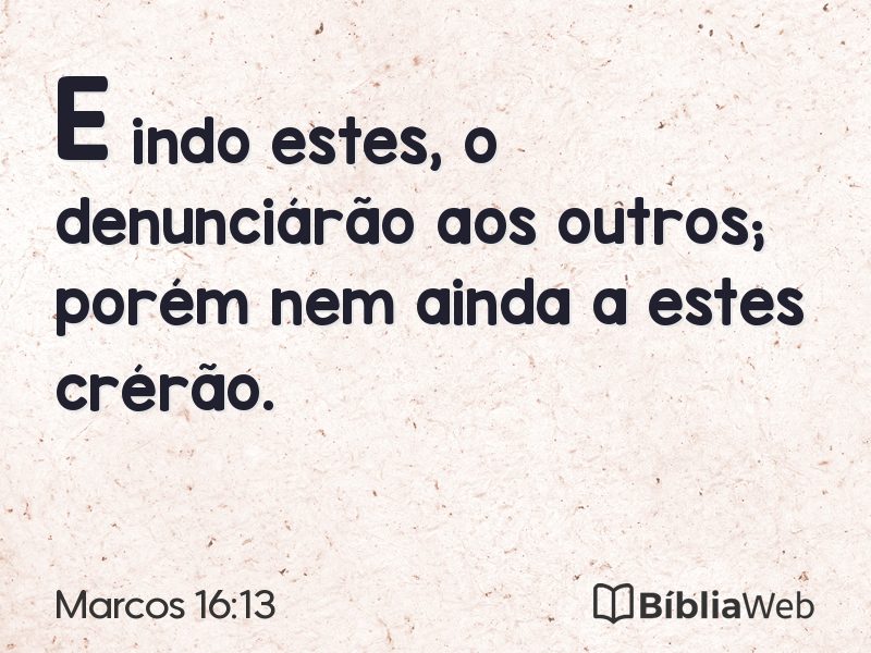 Marcos 16:13 em imagem para compartilhar