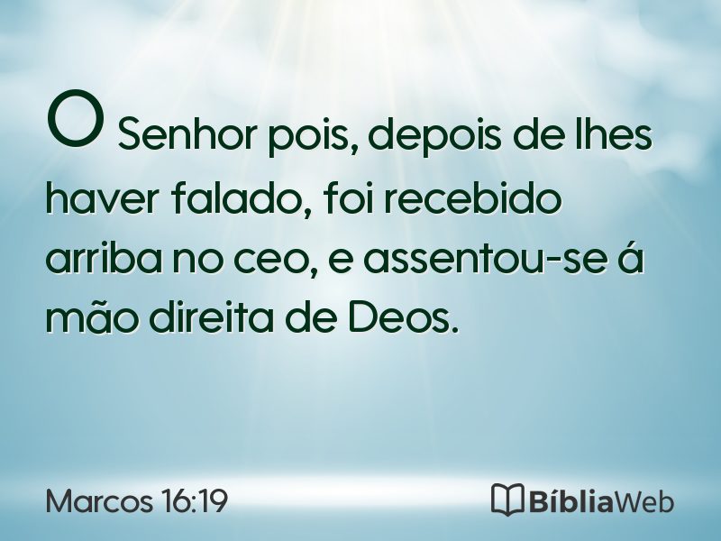 Marcos 16:19 em imagem para compartilhar