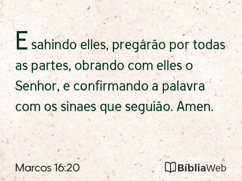 Marcos 16:20 em imagem para compartilhar