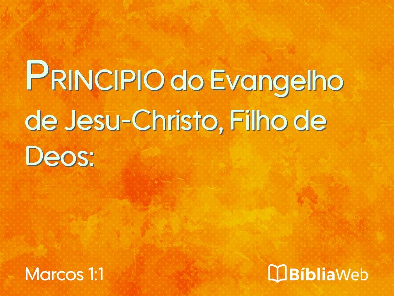Marcos 1:1 em imagem para compartilhar