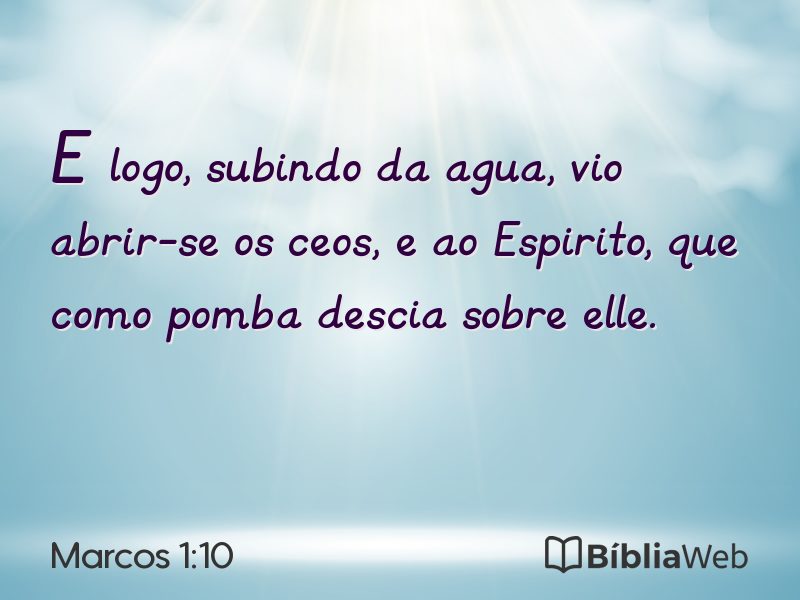 Marcos 1:10 em imagem para compartilhar