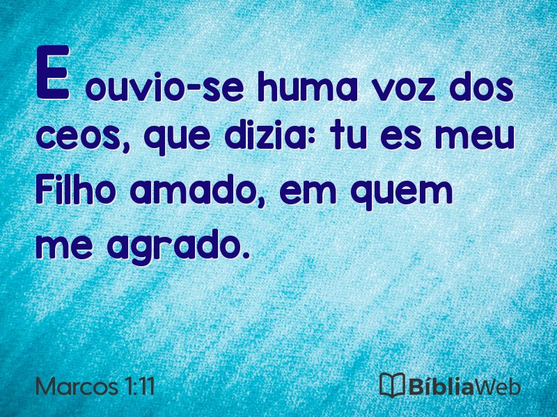 Marcos 1:11 em imagem para compartilhar