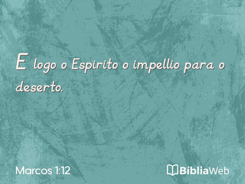 Marcos 1:12 em imagem para compartilhar