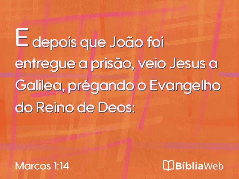 Marcos 1:14 em imagem para compartilhar