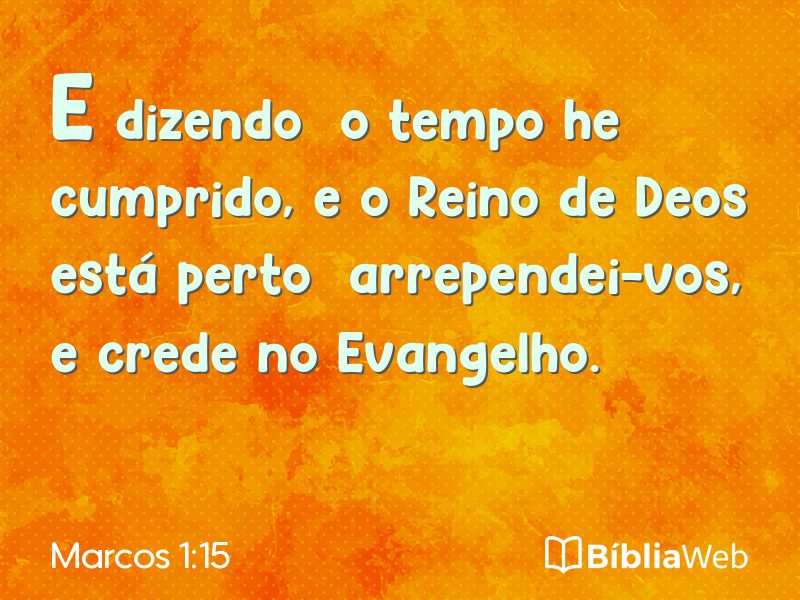 Marcos 1:15 em imagem para compartilhar