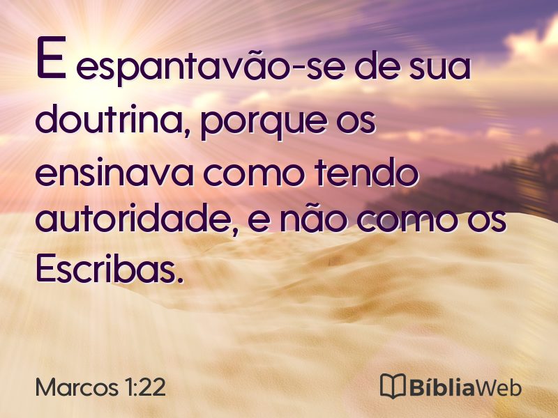 Marcos 1:22 em imagem para compartilhar