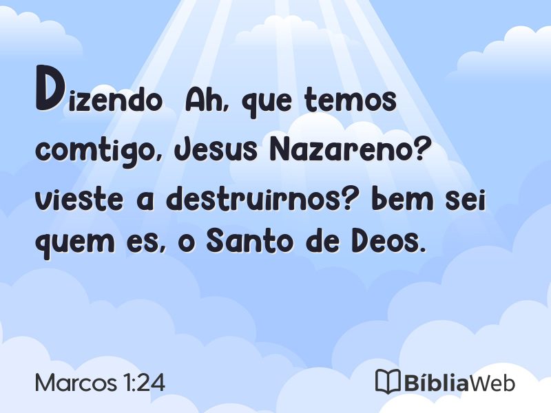 Marcos 1:24 em imagem para compartilhar